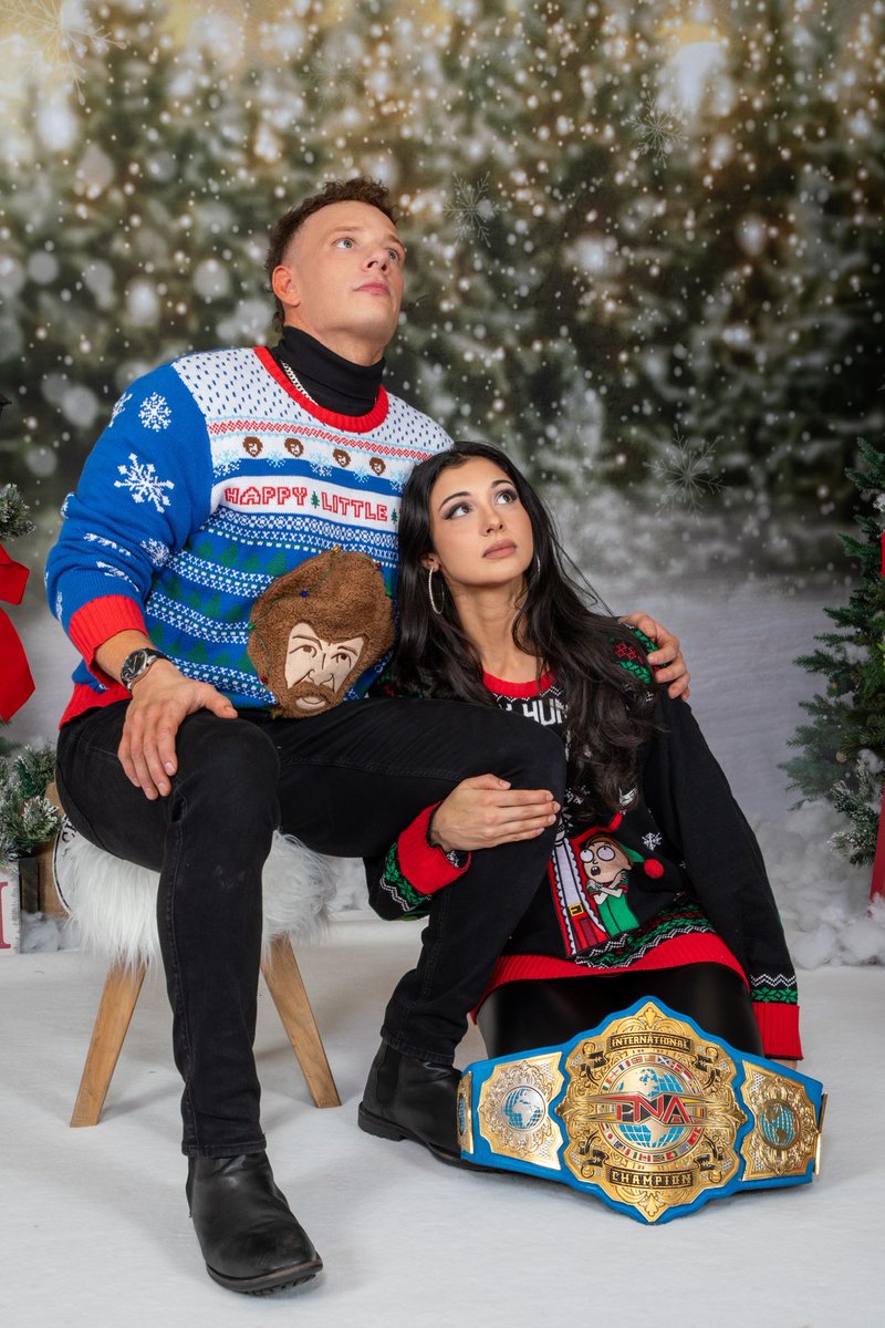 AriannaGraceWWE's tweet photo. True love during the holidays 🥲♥️ you, me and our championship https://t.co/DfNOdpXIqD