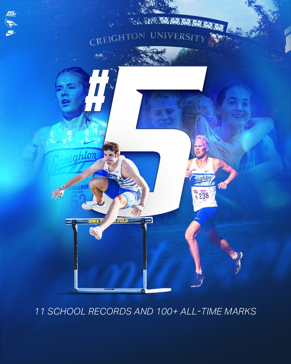 Counting down the top 5 of 2025...

11 school records and more than 100 all-time marks in the last 12 months! That's a lot of history written. 

#EyesUp #FutureIsBright #GoJays #CUxctf