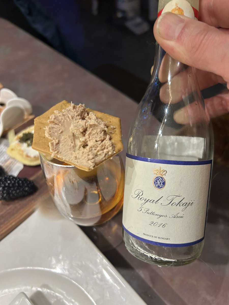 Nothing wrong with a Tokaji and Foie gras #sommlife #Tokaji #wine #foiegras