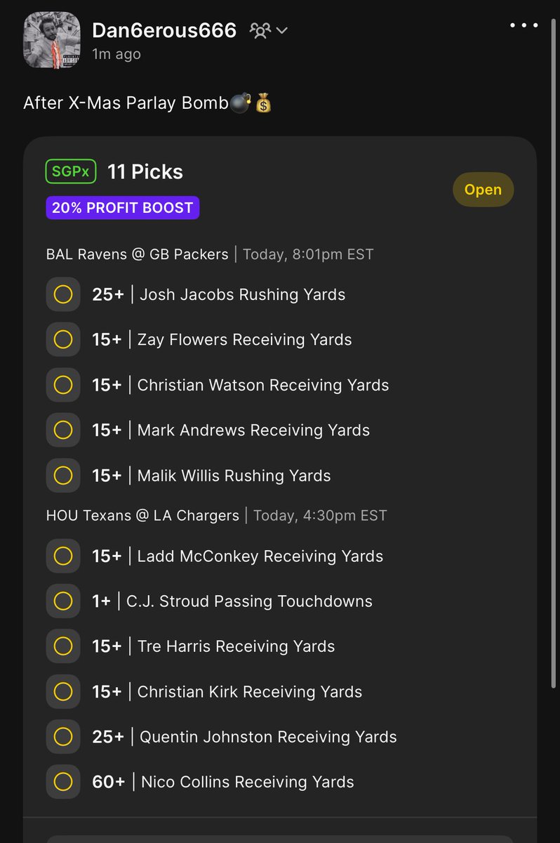 DjHenry_'s tweet photo. Lfg!!
Who’s tailing?!?
#Parlay #DraftKings #NFL #SaturdayFootball https://t.co/7Mk9RptfRO