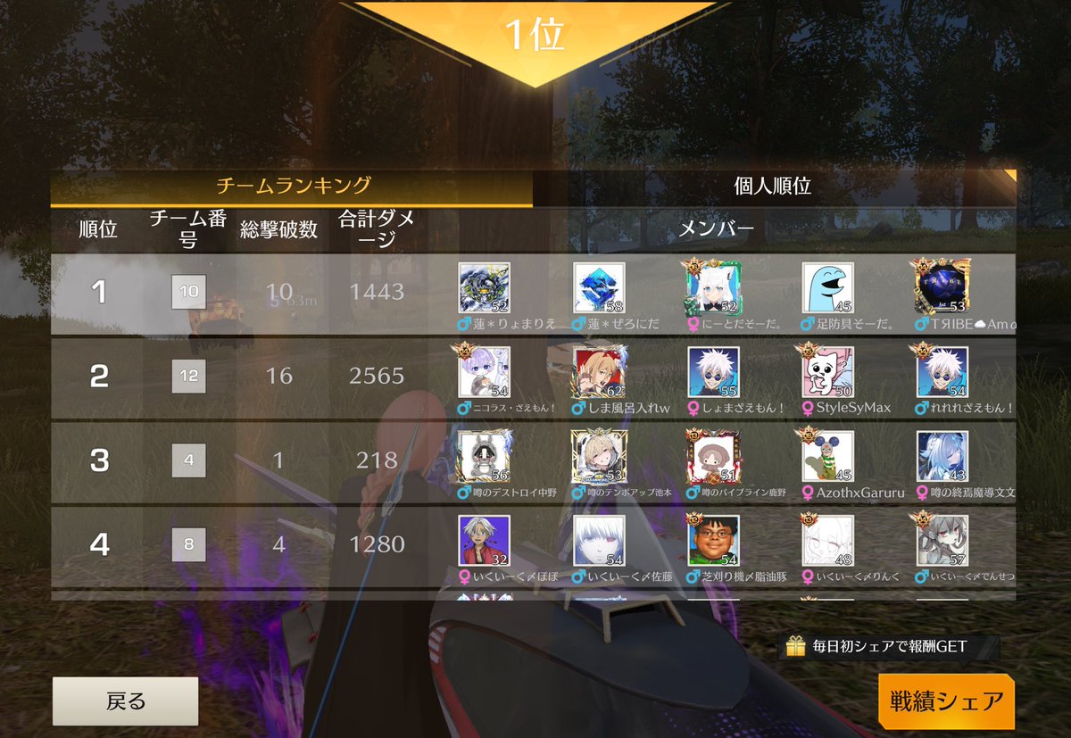 5日ぶりの荒野ゴルタイ1勝！！
#荒野行動