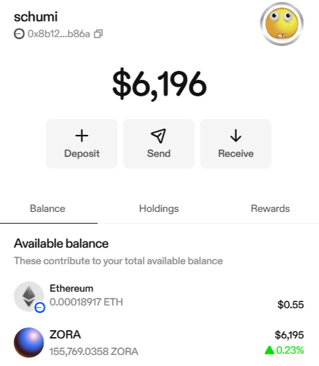 Bro wtf 😭 I just randomly checked my zora notifications and it says I have $6,000 to claim??
Top trader last week?? I swear I only made like ~$1k
That reward is HUGEEEE — thanks  <a href="/zora/">$zora</a>  🫡