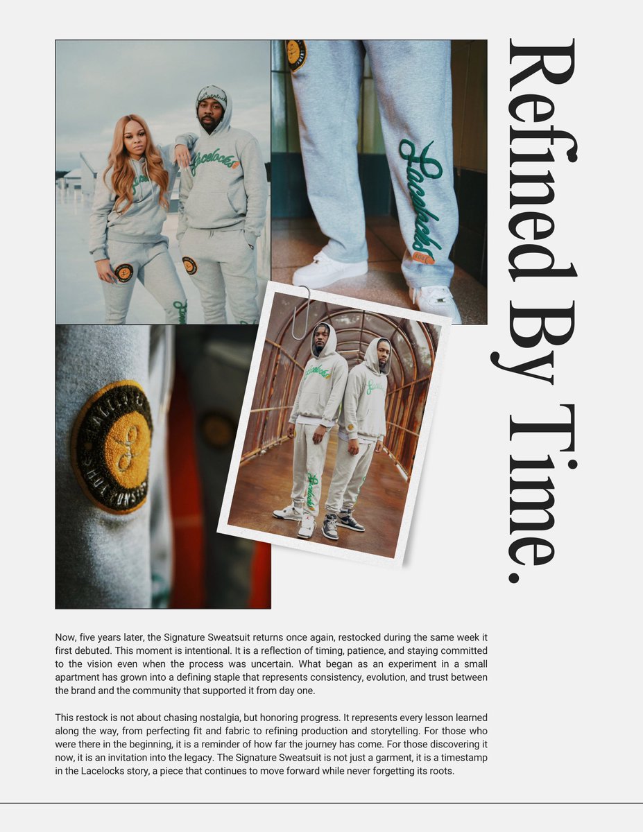 lacelocks404's tweet image. Return of a staple! The sweatsuit that started it all is available now in v1 and v2! Catch these while they are in stock, guaranteed to be an instant favorite! 🤞🏾🔥
Lacelocks404.com