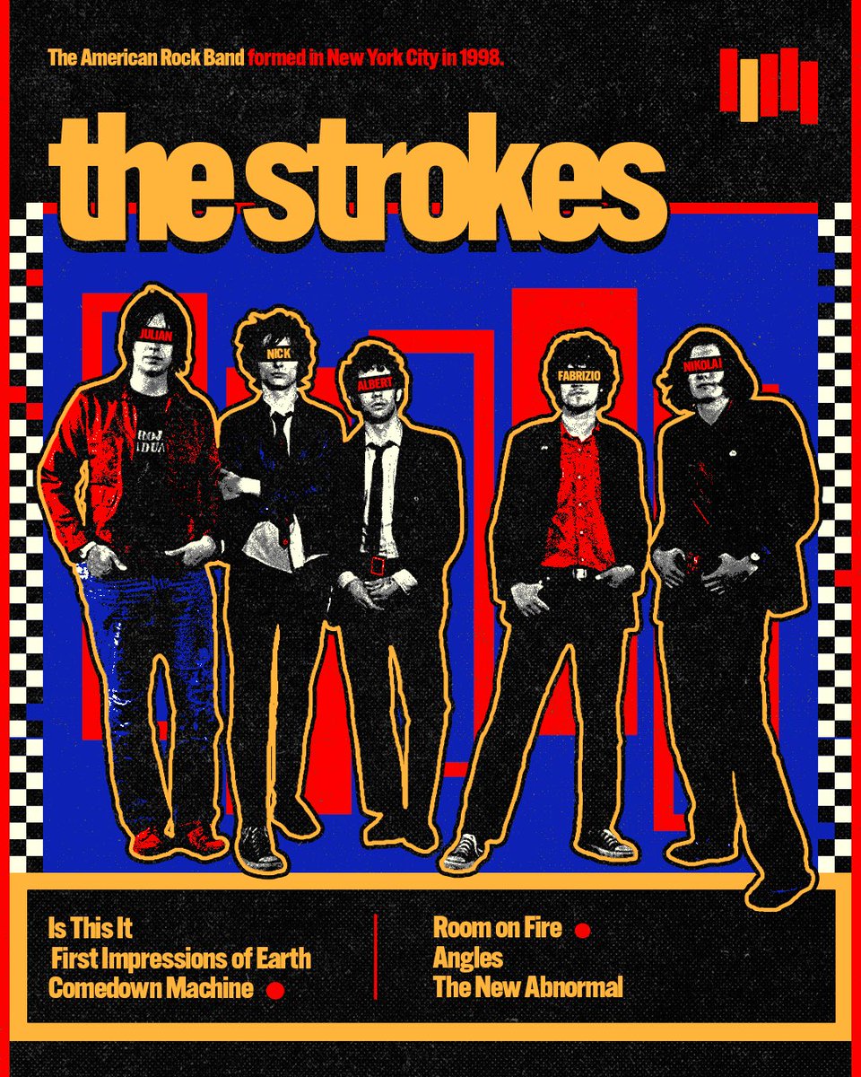 The Strokes poster that I made ⚡️⚡️⚡️