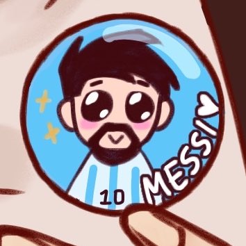 pupcakiie's tweet photo. #football #footballtwt #lionelmessi #messitwt hey guys do you like my messi pin design, https://t.co/yfh5SyfJBv