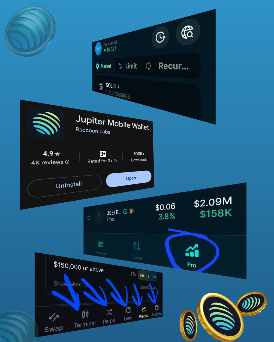 Chuksdakingz's tweet image. jupuary is really close

here is one of the few ways to position for the jupuary a1rdrop

note: your swaps should be $5+ kek

1/ using jup new product launches
  - jup mobile app
using the @JupiterExchange mobile app allows you to access all of it's features with one click

  -…
