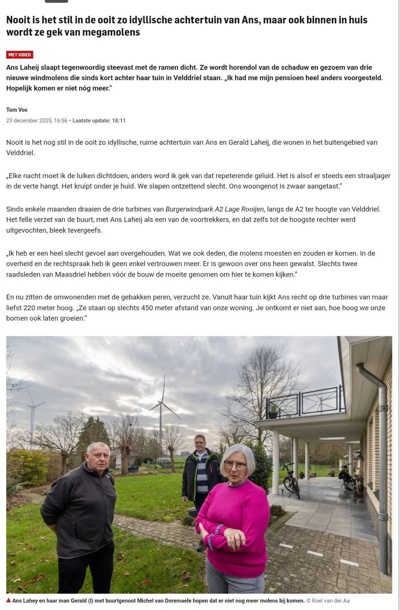 DDO_0412's tweet photo. ▪︎KAPITALE FOUT▪︎ 
Dat VDG, Groenlinks en CDA in #oss #geffen #lith #lithoijen een kapitale fout hebben gemaakt door een industrieel megawindpark toe te staan wordt met de week duidelijker: ook in Velddriel is de schade groot. 👇 https://t.co/A1bdeEJxh0