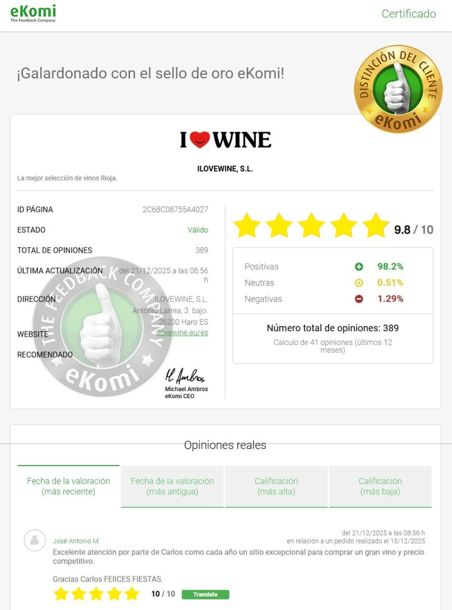 .¡Espectacular empezar así la primera semana del año! ❤ Gracias, gracias, gracias. ¡0tra opinión estupendísima!¡Galardonado con el sello de oro #eKomi! Muchísimas gracias por ayudarnos a crecer y mejorar cada día ❤

ekomi.es/testimonios-il…