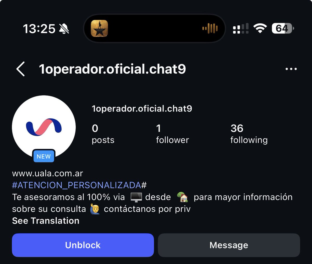 Cuidado con estos estafadores. Para eso tenemos chat en vivo en app — y todos nuestros perfiles de redes verificados. Ya denunciado. 💪