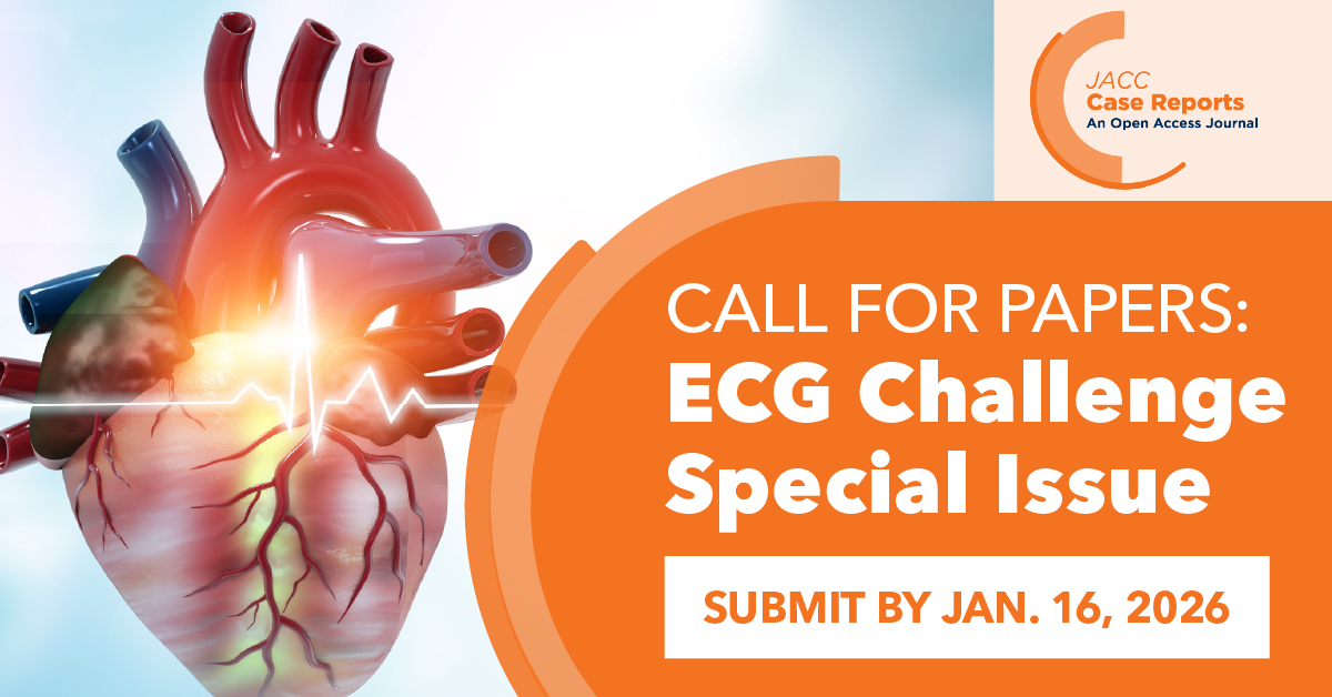 JACCJournals's tweet image. #JACCCaseReports is calling for challenging, instructive #ECG cases that test diagnostic skills and expand clinical insight, including unusual presentations and rare or evolving patterns.

Think your case makes the cut? Submit by Jan. 16, 2026. bit.ly/4pOMjmR