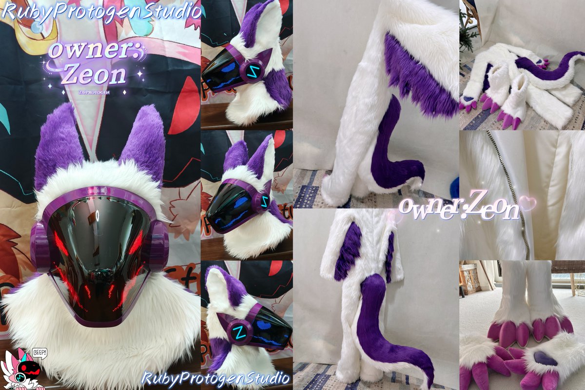 Ruby_protogen's tweet photo. new protogen work 🥳💕#protogenfursuit
head +body done💜🤍✂️
Armor waiting to be made
owner @ZeonProto 
#fursuitcommission #rubyprotogenstudio #protogen #protogenfullfursuit https://t.co/VqJqqrnFAN
