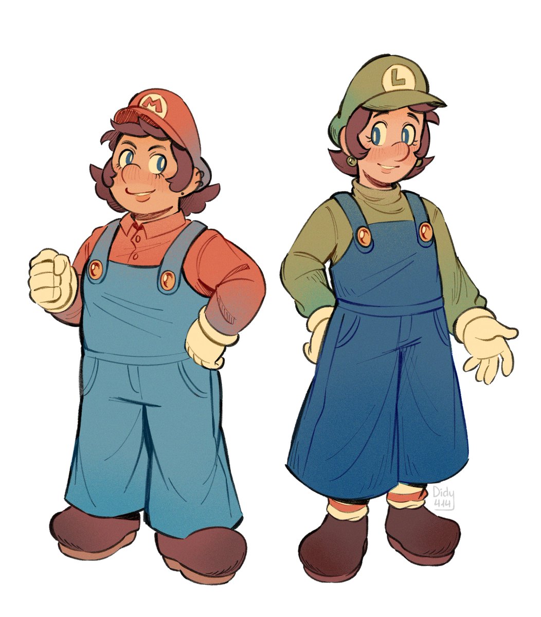 my take on genderswap mario and luigi!
#supermario