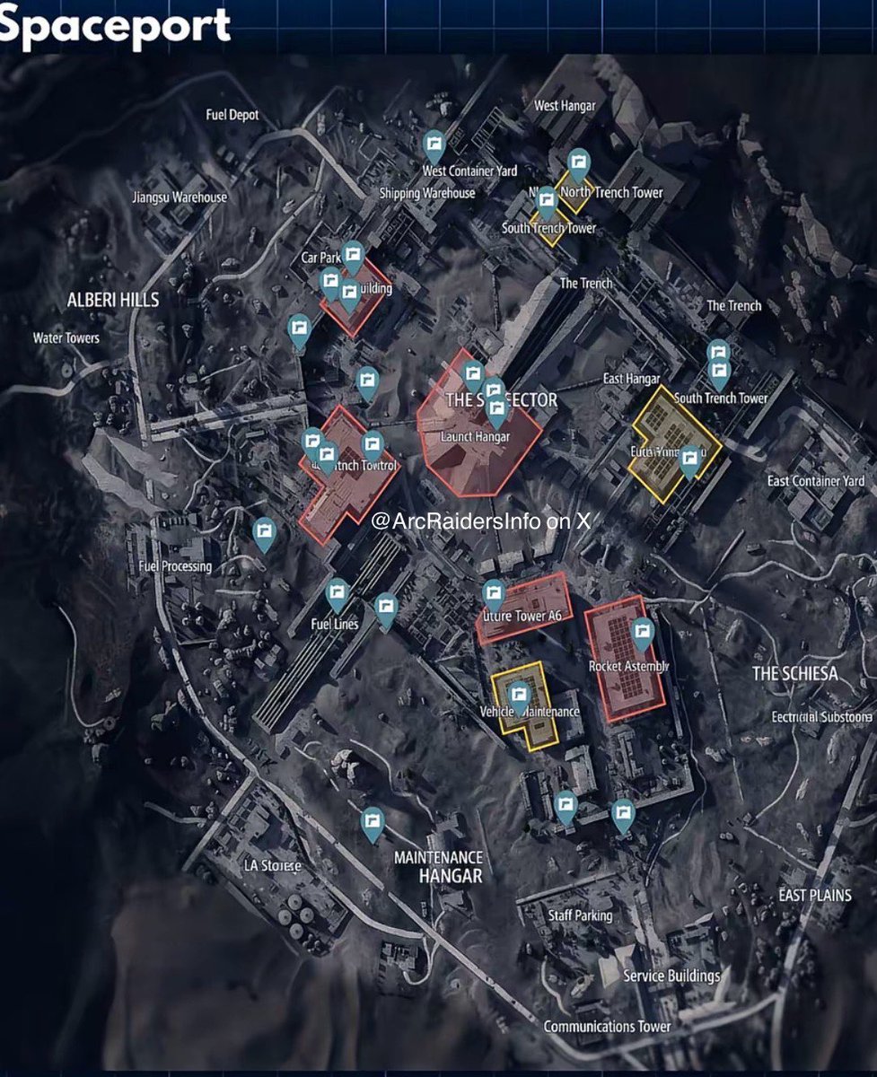 ArcRaidersInfo's tweet image. Here’s a handy cheat sheet for where weapon cases are typically located on Arc Raiders maps!

Bookmark for later 🔥