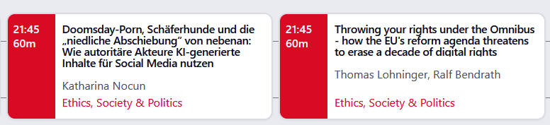 c0desprite's tweet photo. I get that scheduling is hard, but come on... How are these 2 talks at the same time :-( #39c3 https://t.co/XqczxAFmVM