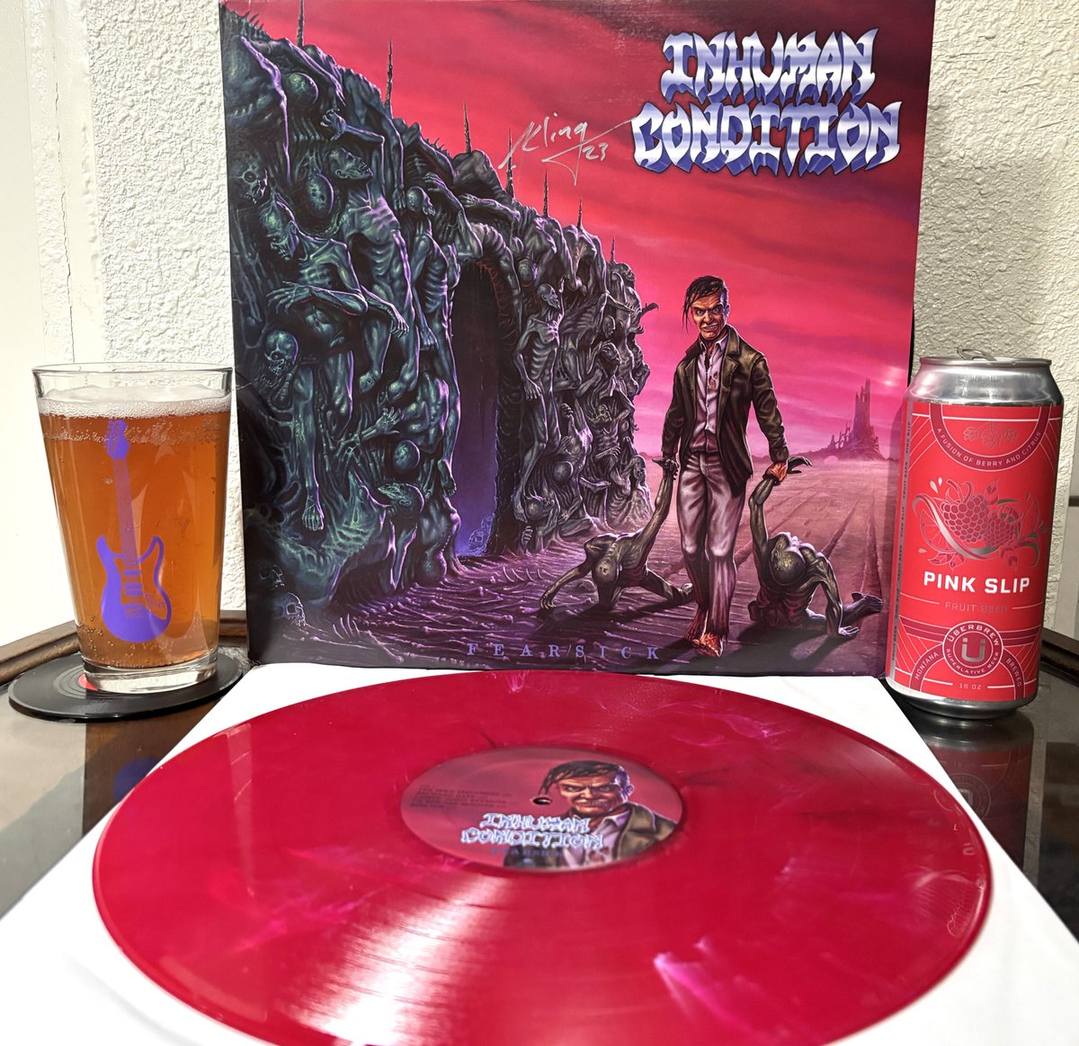 BrewsandTunes's tweet image. @BandInhuman #InhumanCondition "Fearsick" #byallmeansbrewing Pink Slip Fruit Beer  brewsandtunes.blogspot.com/2025/12/decemb…