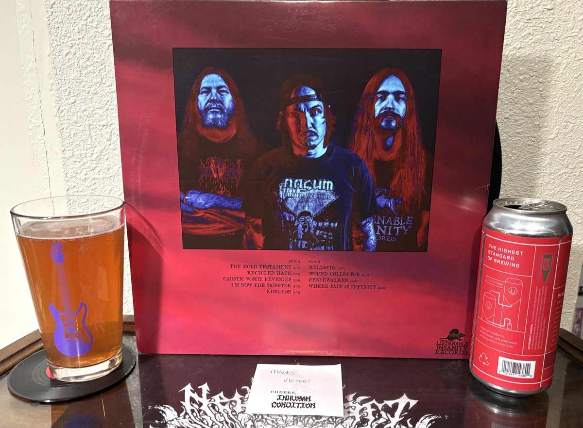BrewsandTunes's tweet image. @BandInhuman #InhumanCondition "Fearsick" #byallmeansbrewing Pink Slip Fruit Beer  brewsandtunes.blogspot.com/2025/12/decemb…