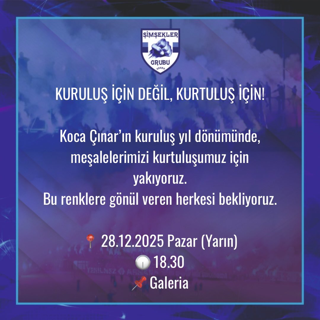 KURULUŞ İÇİN DEĞİL, KURTULUŞ İÇİN!