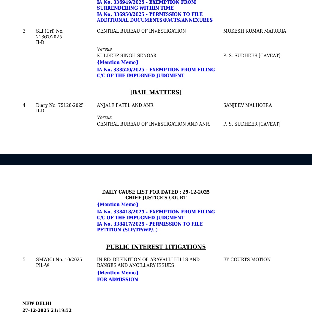 #BREAKING: #SupremeCourt takes suo moto cognizance regarding the issue concerning the definition of Aravalli hills. CJI Surya Kant, Justices JK Maheshwari and AG Masih will hear the matter on Monday. 

#aravallihills