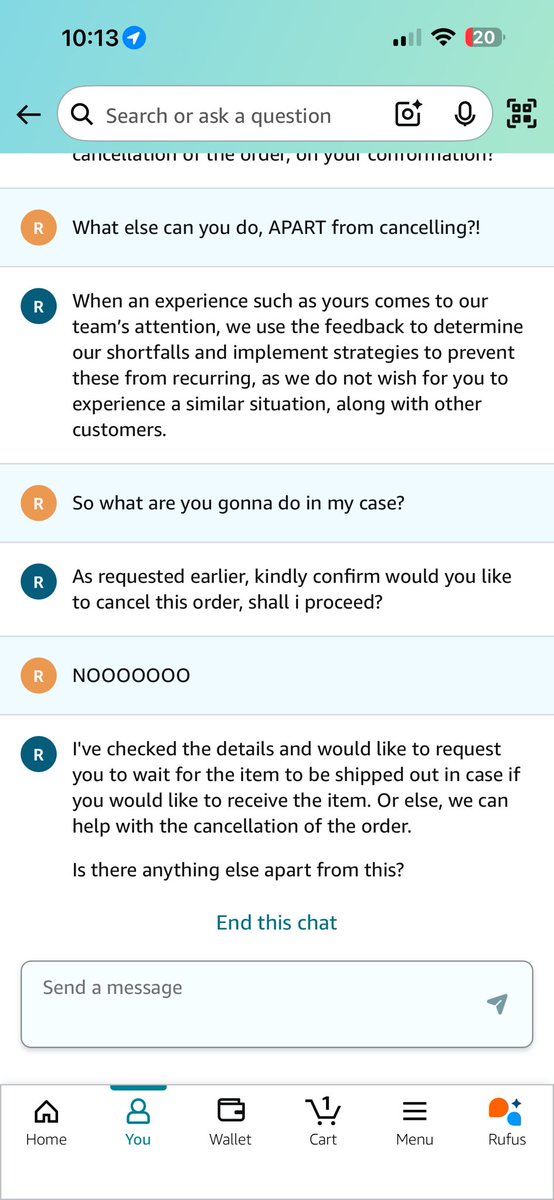 rakshhuu's tweet photo. @AmazonHelp Yes, checked DM and contacted your social media support! They are even far more pathetic than the customer support team! All you know is “i can help you cancel the product” LOL!! https://t.co/z26N3DqaMB
