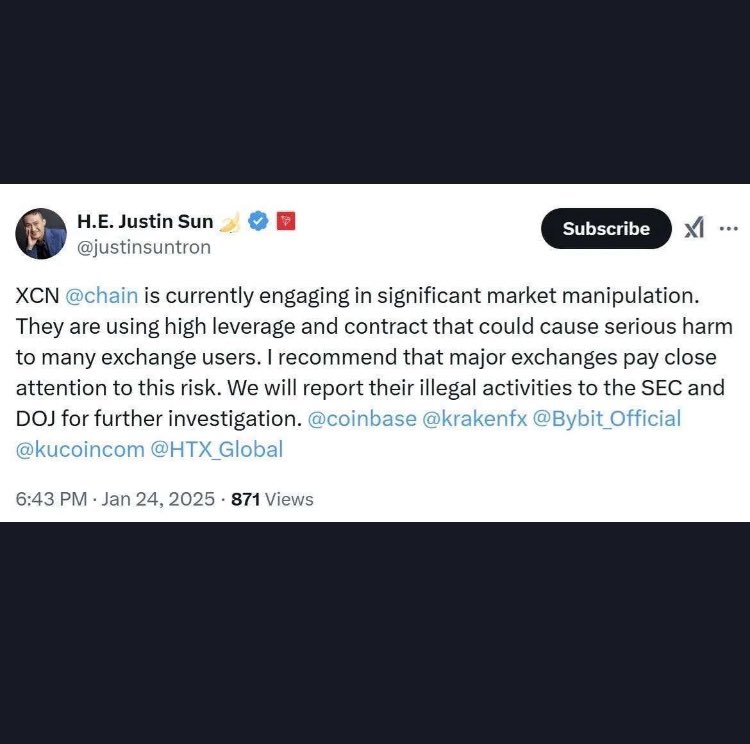 GSquire86's tweet image. A Scammer is creating fake posts about $XCN crypto token on #CoinMarketCap under the username User_sic96312869 pretending to be coming from Justin Sun, who has only posted once about Xcn online (Third image Jan 2025).

@justinsuntron 

#JustinSun
#XCN
#IC3
