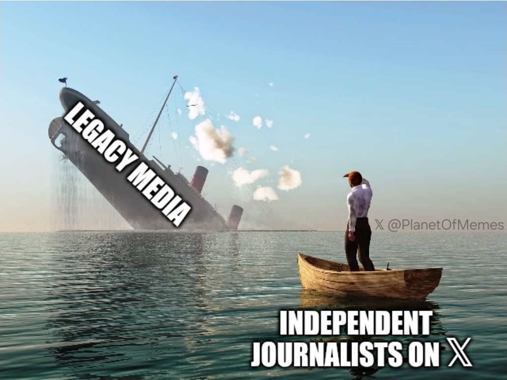 PlanetOfMemes's tweet image. Thank goodness for 𝕏 and independence journalists.