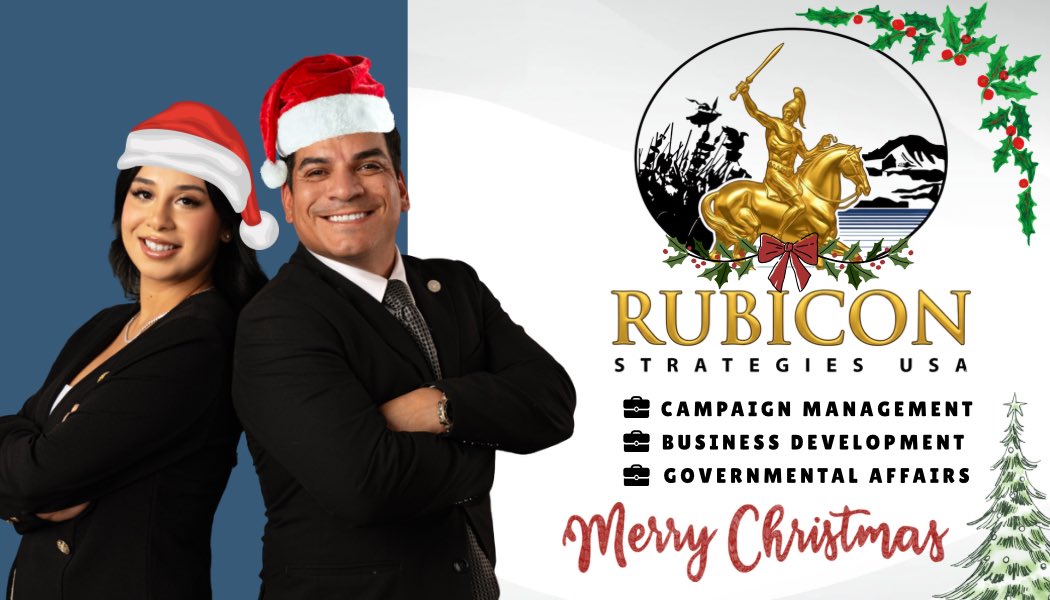 RubiconSGA's tweet photo. 🎄✨ Merry Christmas from Santa, Ms. Claus &amp; the entire Rubicon Strategies USA team! ✨🎄

This season, we’re grateful for our hardworking “campaign elves” who helped deliver real wins &amp; real opportunities!
Here’s to continued success, service, and many more wins ahead 🇺🇸🎄 https://t.co/1oUTe064j1