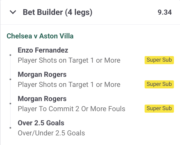 🏴󠁧󠁢󠁥󠁮󠁧󠁿 #CHEAVL 

🛠 Bet Builder 🛠 @ 9 &amp; 9