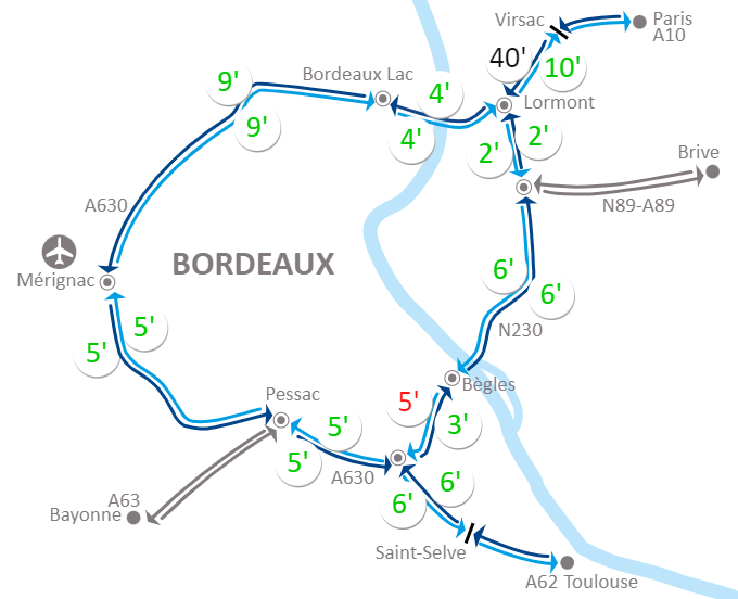 🚗#Infotrafic à 17h50 ⏱️Vos temps de parcours sur <a href="/A10Trafic/">Autoroute A10</a> <a href="/BordeauxTrafic/">Rocade de Bordeaux</a>. #BienVoyager #BordeauxTrafic