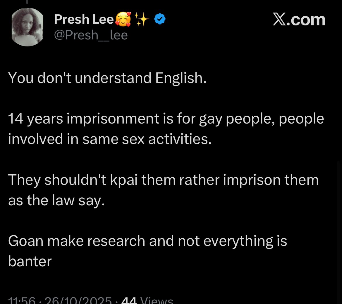Blaqkreator's tweet image. THIS IS THE MOST DANGEROUS TYPE OF HOMOPHOBIA!
They instigate, Stigmatize, shame and Demonize homosexuality all in the background. When their homophobia costs a life they’d now exonerate themselves with the “that’s too far” or “no one deserves to die”.
God punish you broke witch.