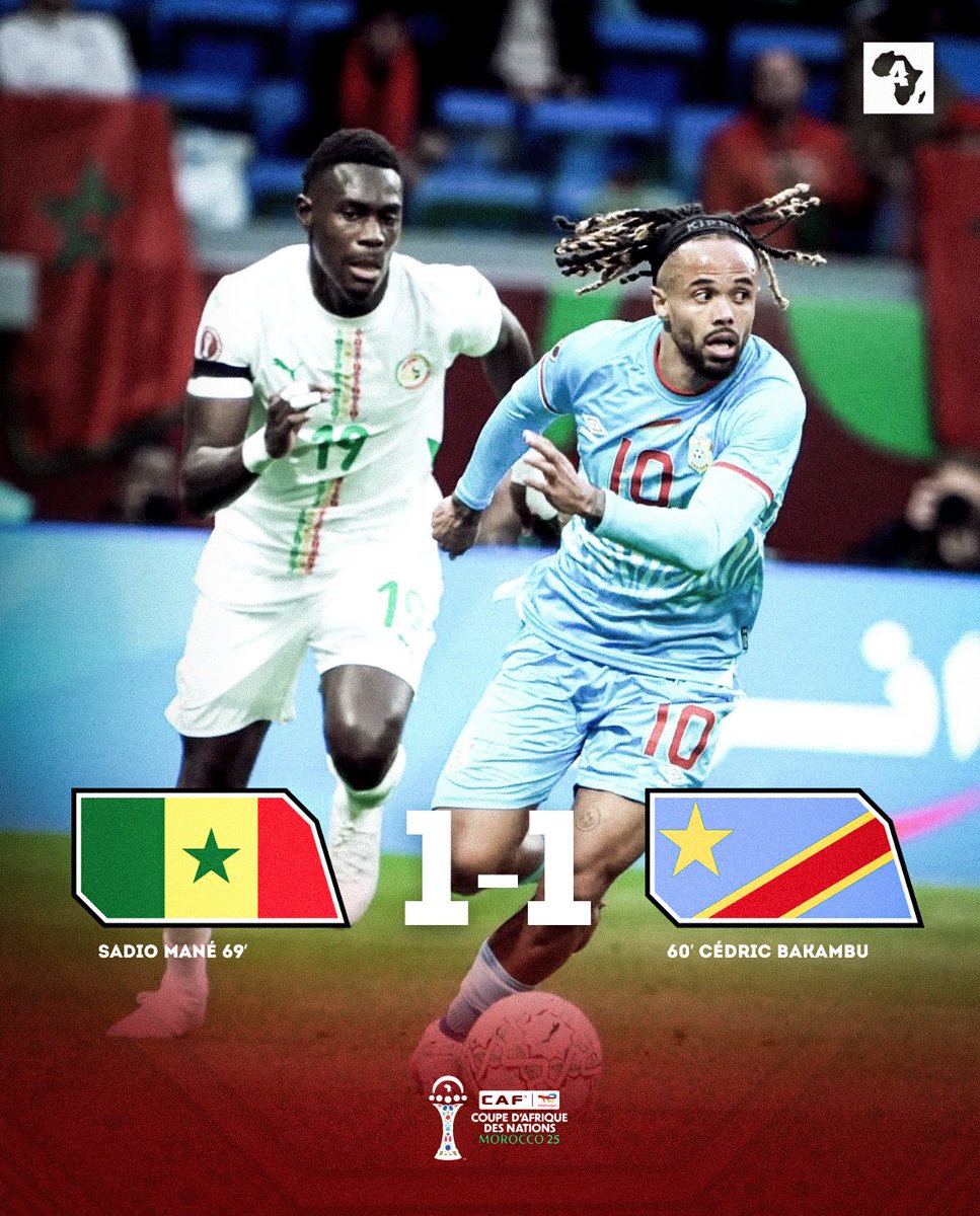 🚨 MATCH NUL entre le Sénégal 🇸🇳 et la RD Congo 🇨🇩 ! 🌍🤝🏿