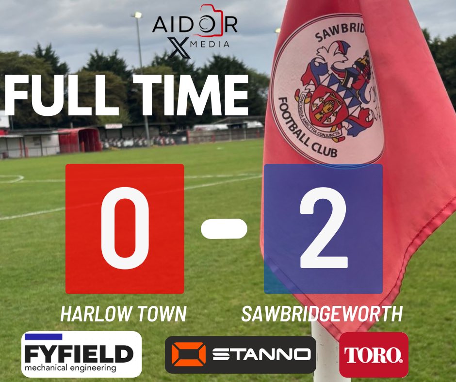 Full time: Harlow 0-2 Sawbridgeworth

A massive derby win away from home a clean sheet and brilliant away support 

UP THE SAWBO 🔴⚫️🔴⚫️🔴⚫️