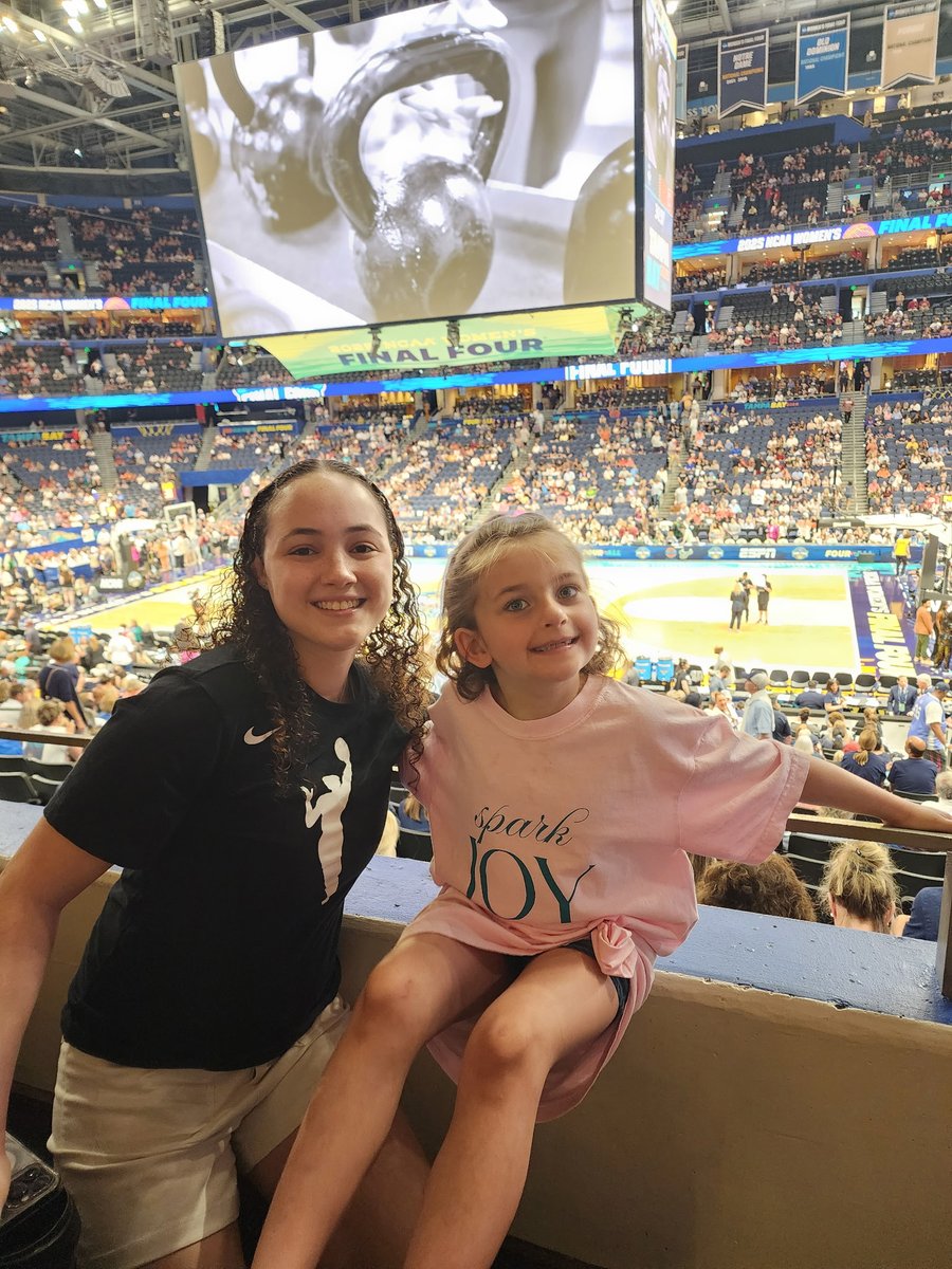 joyusfoundation's tweet photo. Day 8 of our 12 Days of Joy highlights Amanda and Blakely’s uplifting trip to the Women’s Final Four. Their joy was a powerful reminder of hope and strength. @sportsiren
 Give $12 monthly, $120 monthly or $1,200 at https://t.co/cIiK66CLtp https://t.co/ay07aK4ON7