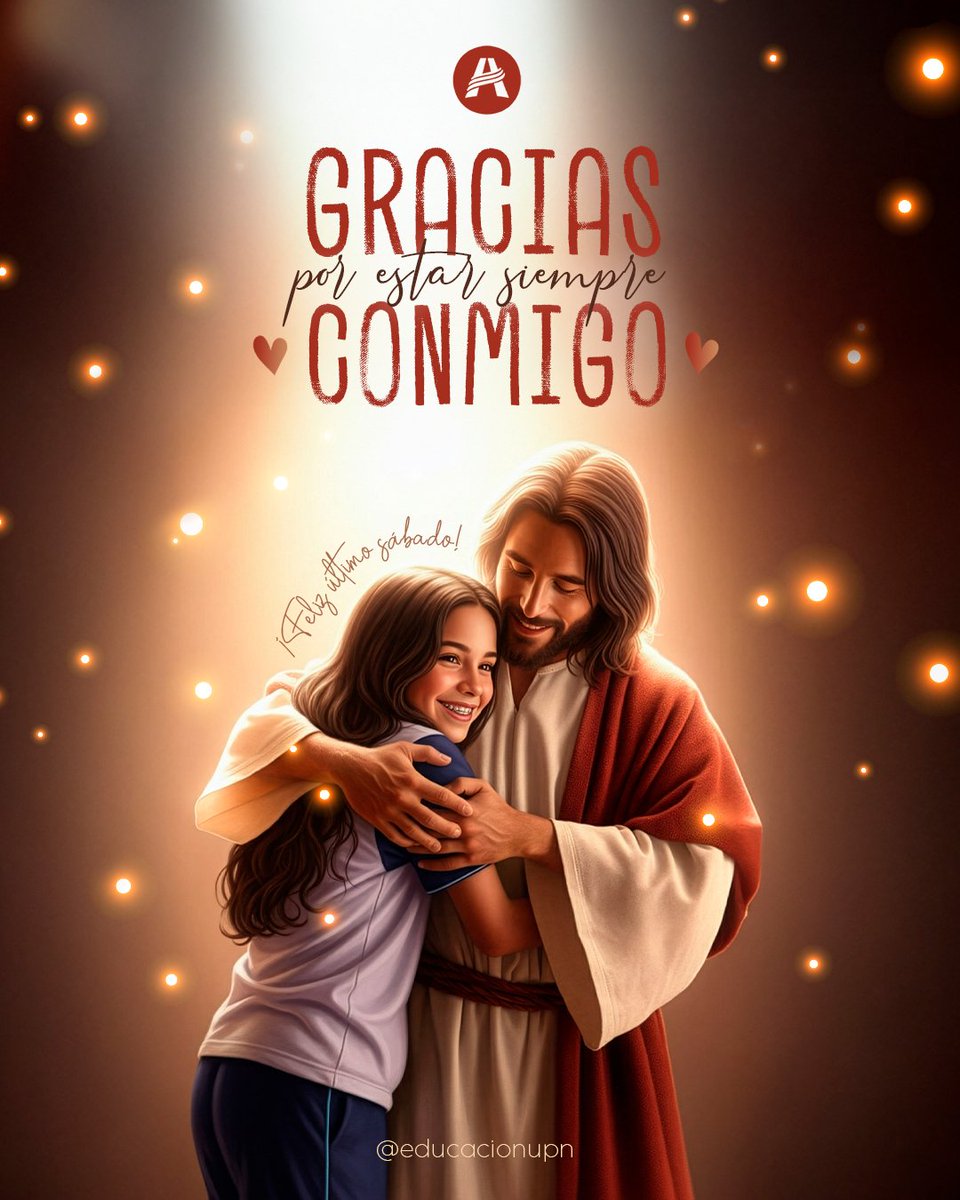 💌 Llegó el último sábado del año...✨
 solo nos queda dar gracias a Dios 🤍, que siempre estuvo a nuestro lado guiando cada aprendizaje. 🙏🏻
Que Dios te bendiga y cerremos el año abrazados a su amor, confiando en lo que viene será aún mejor, porque con Él nunca estamos solos 🤍✨