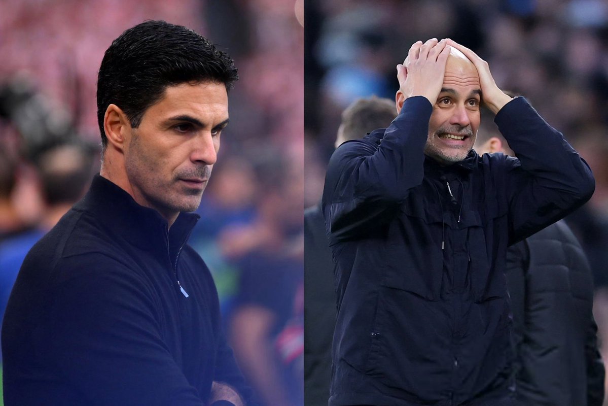 oficialsincerao's tweet image. 1. Arsenal - 42 pontos
2. M. City - 40 pontos

A liderança da Premier League 25/26 tá disputadíssima… Será que o Guardiola vai copar pra cima do Arteta de novo?