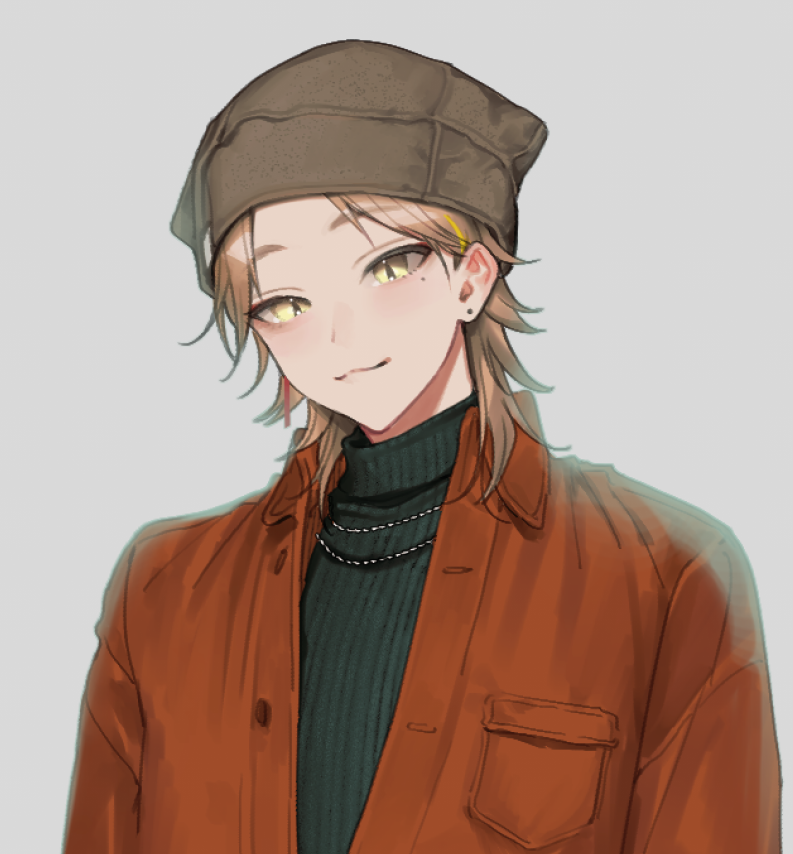 想像で羽織なしで描きながらいや羽織あり和洋ミックス洒落すぎやろがいってなった 和柄スウェット(?)厳つくて好き 