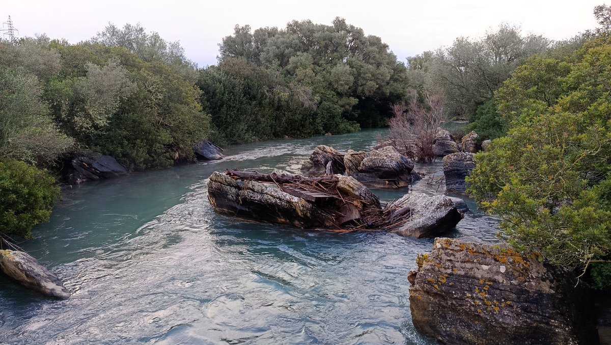 victords_2012's tweet photo. Torrent del Rec, Pollença, probablement un dels torrents més cabalosos de Mallorca. 
Alimentat per unes surgències salobroses conegudes com els Ulls del Rec.
La salinitat del torrent disminueix amb l'aport d'aigua de la Serra durant èpoques de pluges com aquesta 🌧️ https://t.co/keXImEMSt0