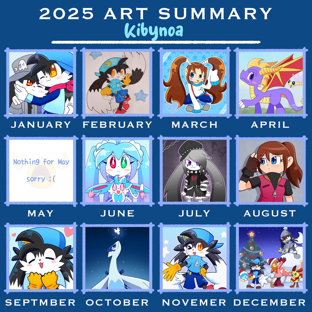 Kibynoa's tweet image. No no I haven't forgotten about this year's art summary! :0
Thank you for your support in 2025 and I hope I'll draw more stuff I like aside from Klonoa and hopefully improve even more and have more fun drawing this 2026 ❤️

#ArtSummary2025
#ArtSummary
#Kibynoa_art