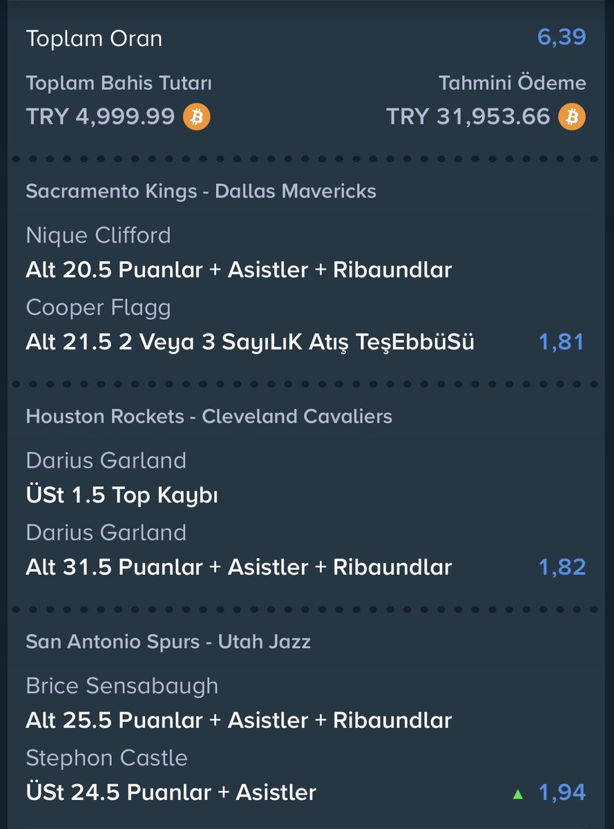 bi_gambler's tweet photo. #NBABuilder
Stake Giriş; https://t.co/ucd57oDMQc
PromoKod; NbaEng
Limit olduğu için miktarı düşük aldım baremler değerli temiz 6.5 oran 🔌
9 maçlık bültene kuponlarım gelecek ✍️ https://t.co/2AbmjEkQmc