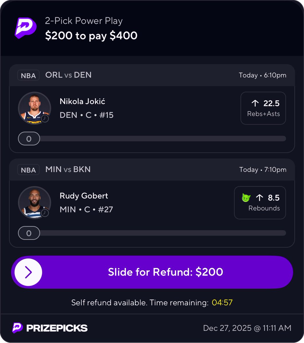 AgentOwen0's tweet image. 💣NBA 2-MAN🔒When this parlay cashes I’ll GIVEAWAY $100 to SOMEONE who LIKES/RT’s👇

MUST Be Following @AgentOwen0 🕵️

❤️if tailing ⚡️

#GamblingX | #PrizePicks