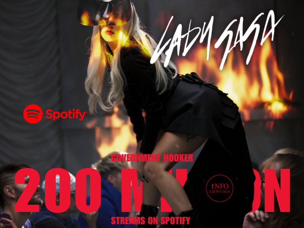 AH MI PAPITO!😮‍💨 “Government Hooker”, faixa 03 do icônico “Born This Way”, ultrapassou a marca de 200 milhões de reproduções no Spotify.