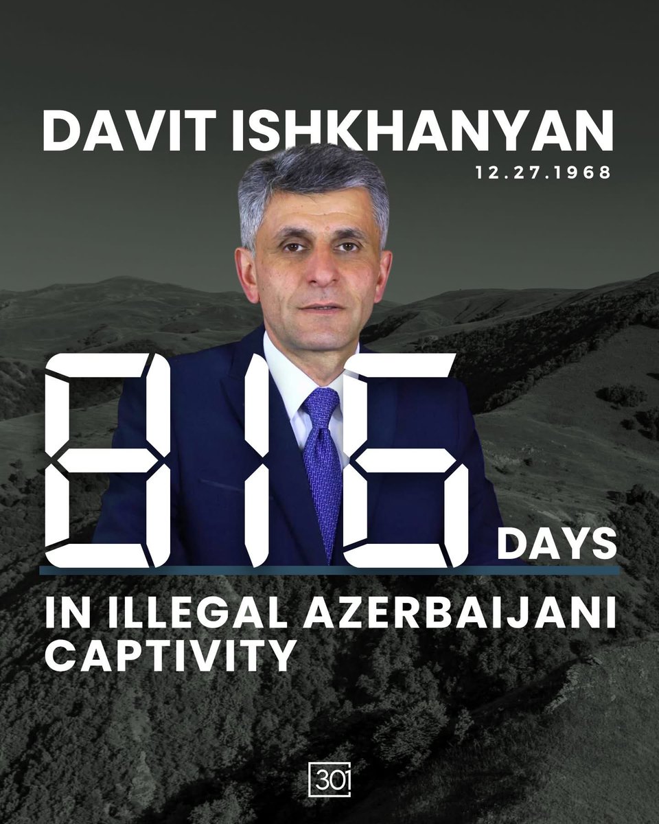 nanoulikjan's tweet photo. Depuis le 27 septembre 2023, date de l'épuration ethnique des 120.000 habitants d'Artsakh, 23 #otages #arméniens sont illégalement détenus dans les geôles de #Bakou en Azerbaïdjan
Pourquoi ce silence?
Où est la communauté internationale?
Justice pour nos #prisonniers de guerre 🇦🇲 https://t.co/YBKAIGcNN7