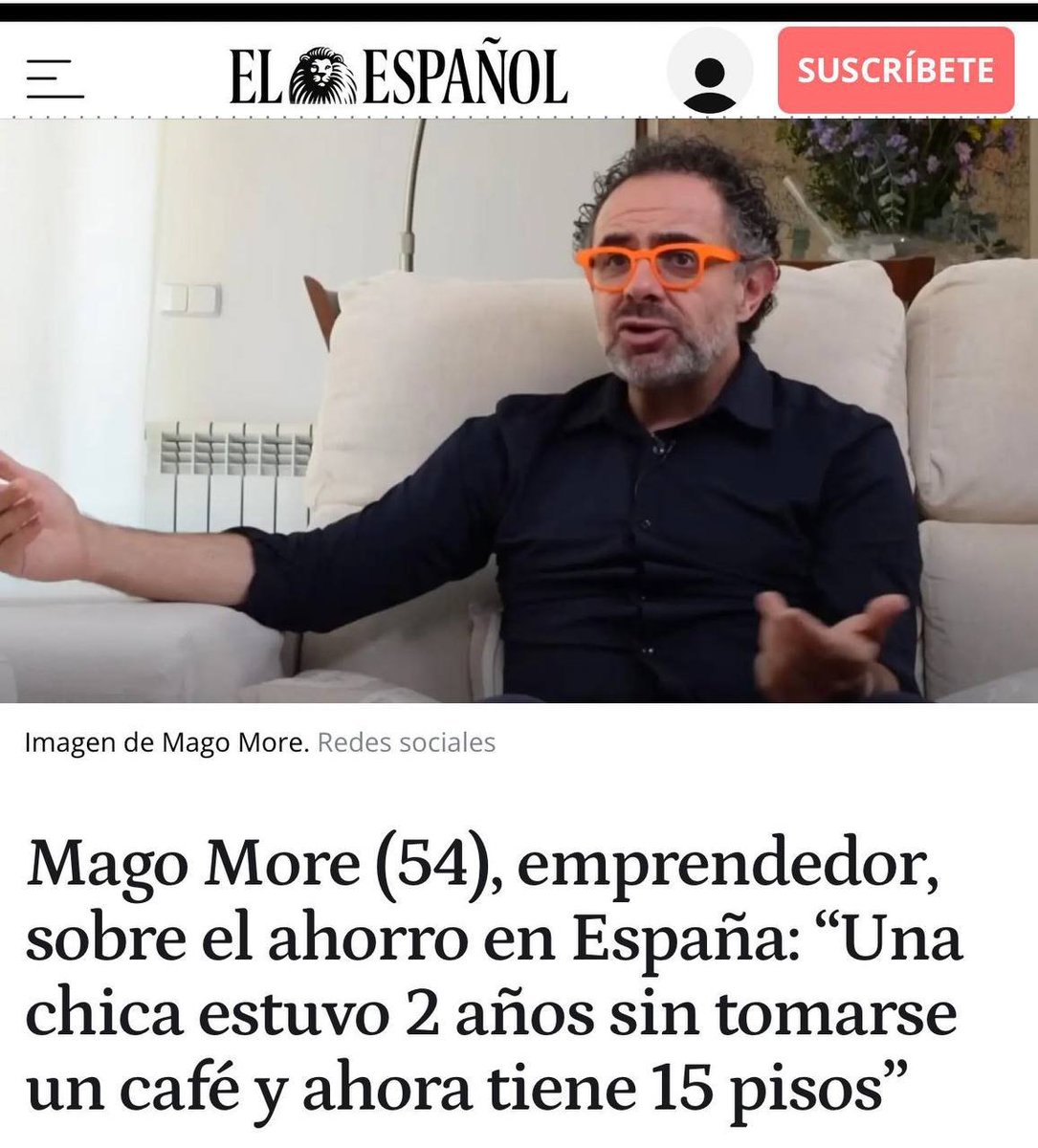 JulenBollain's tweet photo. Supongamos que un piso medio cuesta unos 250.000 euros.

Si un café vale 2 euros, esta chica se tendría que tomar 2.311 cafés al día para comprarse 15 pisos en dos años.

2.311 cafés al día. 96 cafés a la hora. 1,6 cafés al minuto. Sin dormir. Durante dos años. https://t.co/J2Fody9tm4