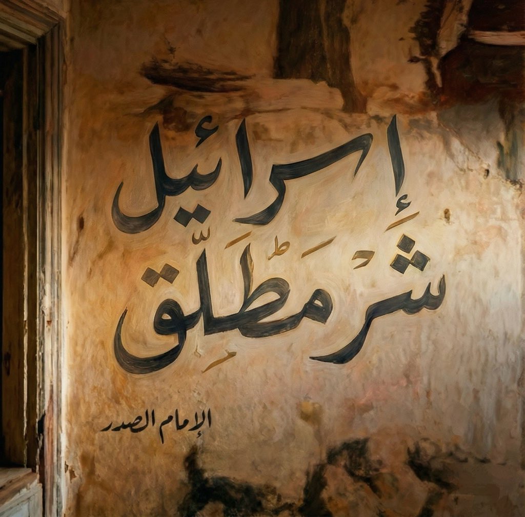 إسرائيل شرٌّ مطلق 
قالها موسى الصدر ✌️