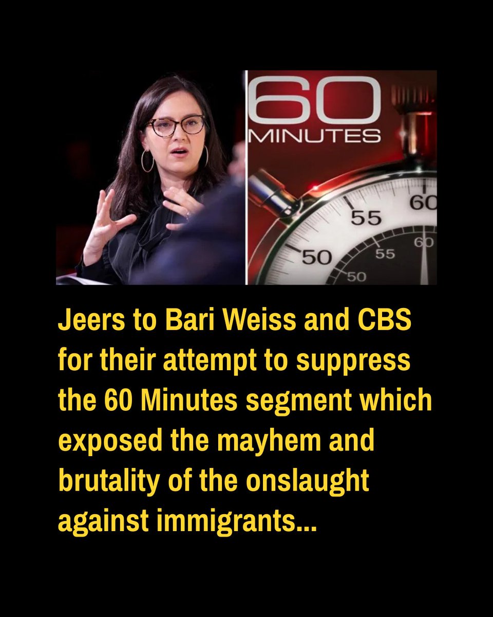 #CECOT #60minutes <a href="/hrcberkeley/">Human Rights Center</a> <a href="/60Minutes/">60 Minutes</a> <a href="/bariweiss/">Bari Weiss</a> #trumpmustgonow
