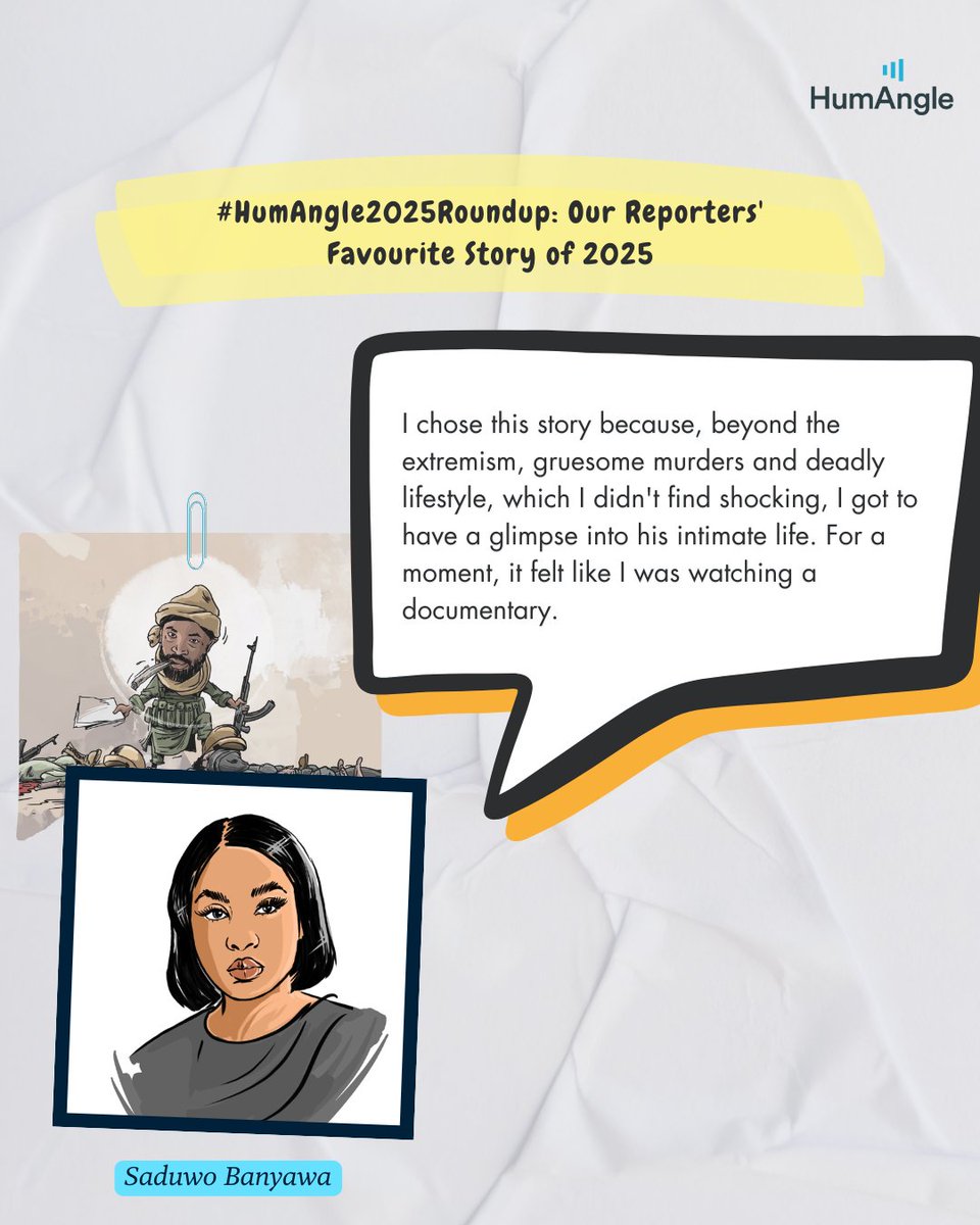 HumAngle_'s tweet photo. Some stories change the way we see the world, but these are the ones our reporters won’t forget.
#HumAngle2025RoundUp
https://t.co/gApHTtPWLN https://t.co/QmN9ZqXLed