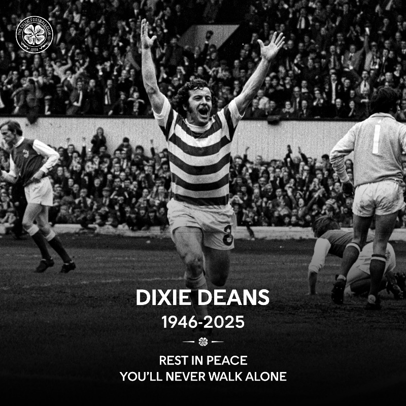 CelticFC's tweet image. The Funeral Mass for Celtic legend, Dixie Deans, will be held tomorrow, December 29.

Dixie’s funeral cortege will travel down The Celtic Way at approximately 10am, and fans are welcome to gather at Celtic Park to say a final farewell to one of the club’s greatest ever servants.