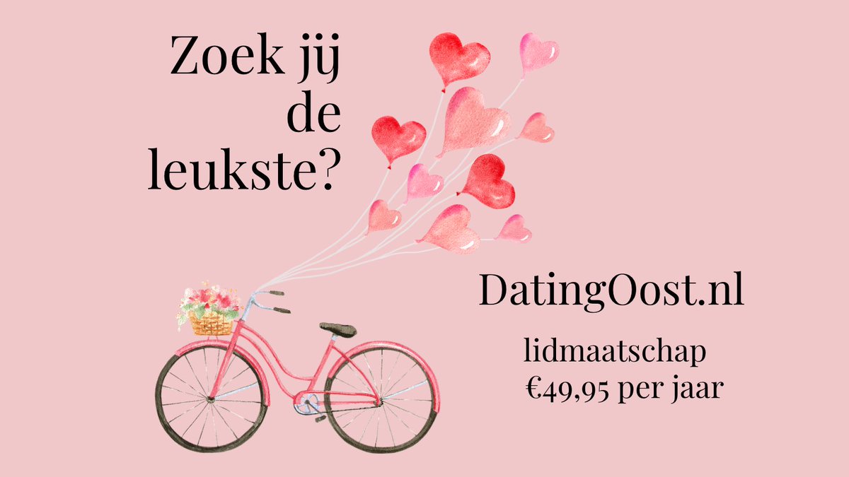 DatingOost's tweet photo. Op zoek naar de liefde? Iemand uit je eigen omgeving? 
Online daten via https://t.co/7xGIvWtRKZ kost maar €49,95 per jaar’

#datingsite #datingoost #liefde #singlesfeestjes #oosten #bemiddelingsbureau #relatiebureau  #relatiebemiddelingsbureau #oostnederland #onlinedating https://t.co/1khsQTbMCl