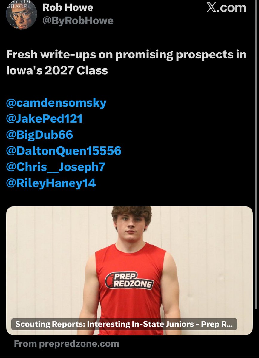 #AGTG #Recruiting #football <a href="/LeeIrvine734/">Lee Irvine</a> <a href="/N_W_Sports/">Nation Wide Sports!</a> <a href="/PrepRedzoneIA/">Prep Redzone Iowa</a> <a href="/ByRobHowe/">Rob Howe</a>