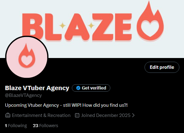 Blaze VTuber Agency tweet media