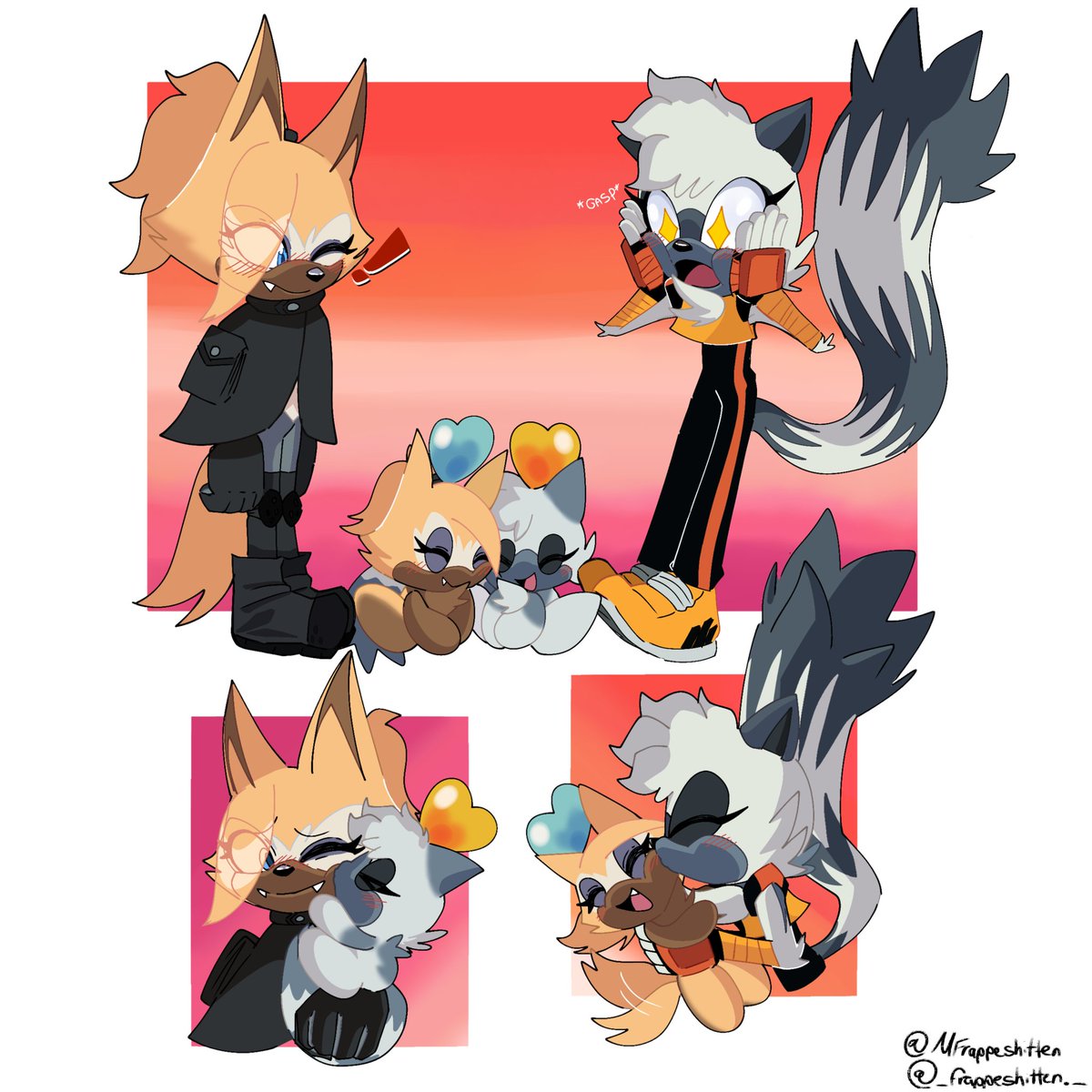 MFrappeshitten's tweet photo. family as god intends 
#whispangle #tanglethelemur #whisperthewolf #sonicidw #chaosonic https://t.co/2D6NExhTQ5